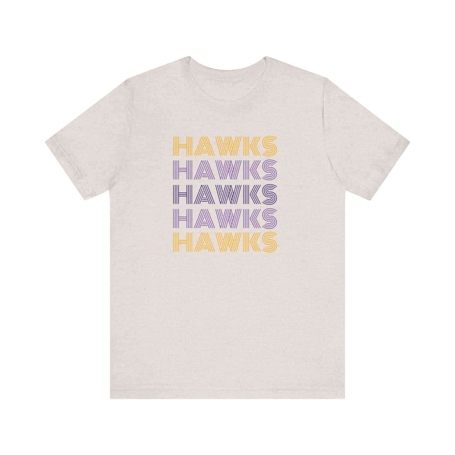 Hawks 5x Lines Unisex Jersey Short Sleeve Tee - Multiple Colors