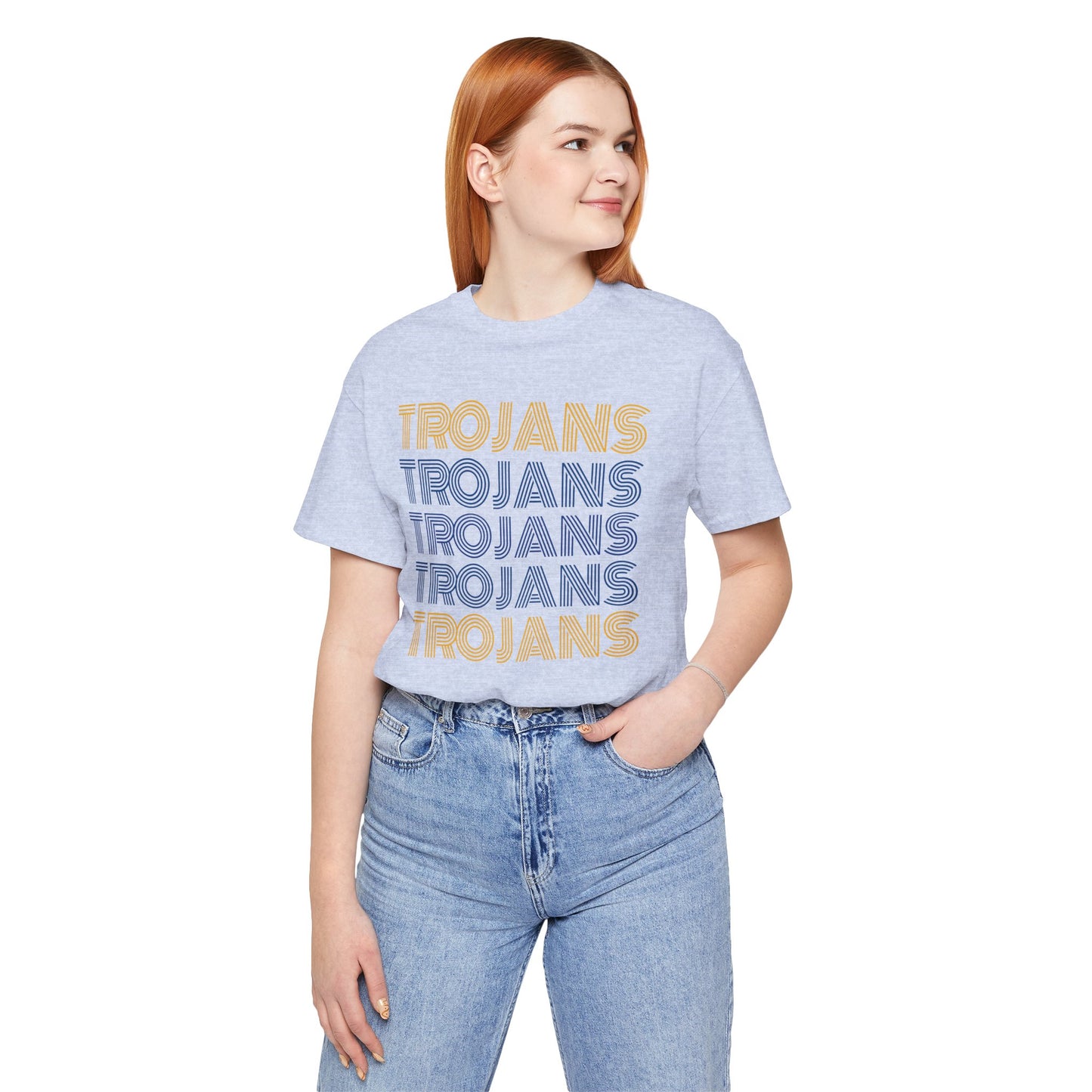 Trojans 5x Line Unisex Jersey Short Sleeve Tee - Multiple Colors