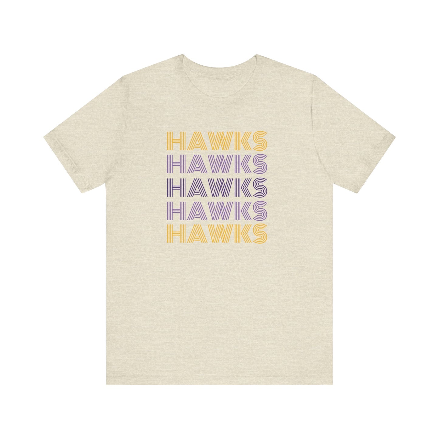 Hawks 5x Lines Unisex Jersey Short Sleeve Tee - Multiple Colors