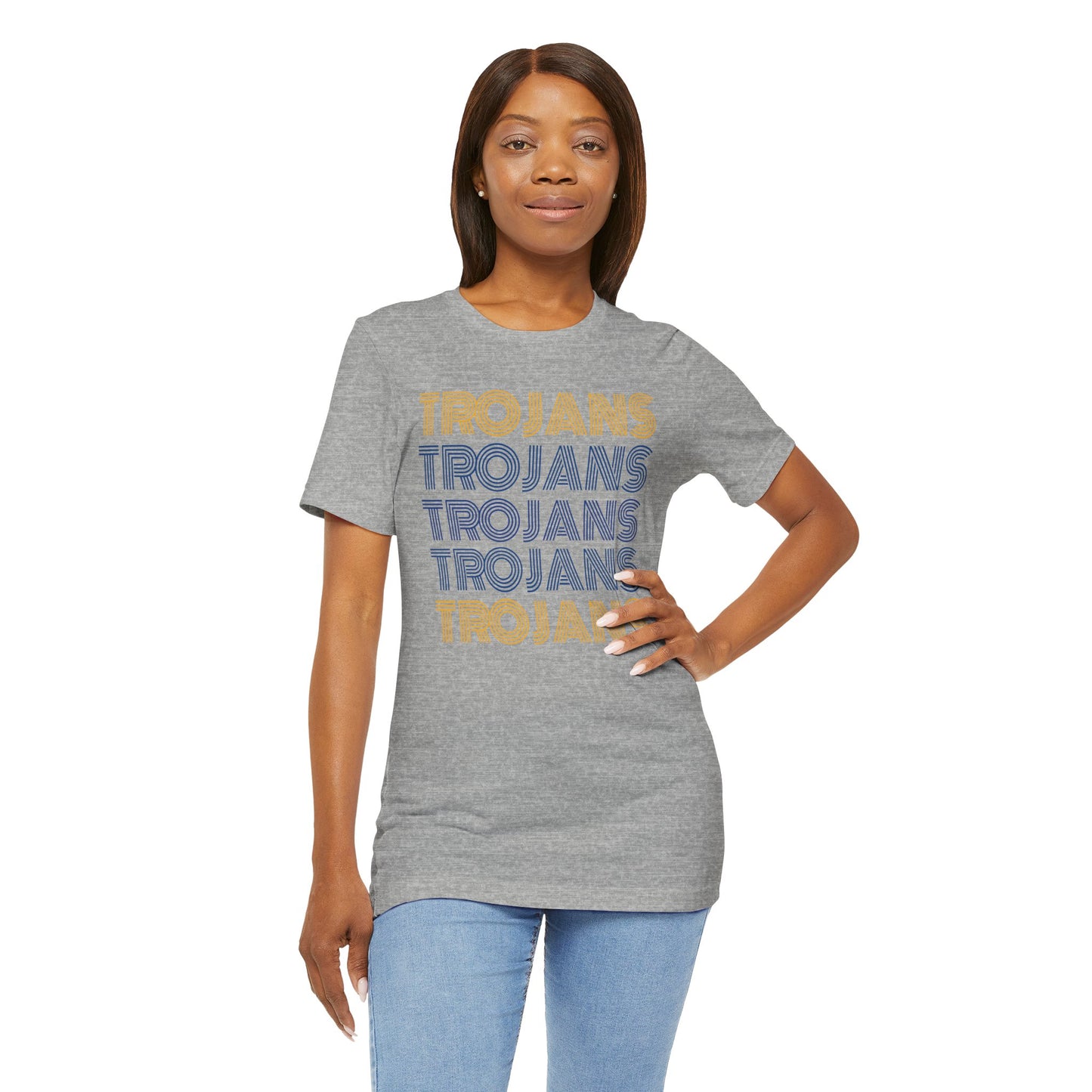 Trojans 5x Line Unisex Jersey Short Sleeve Tee - Multiple Colors