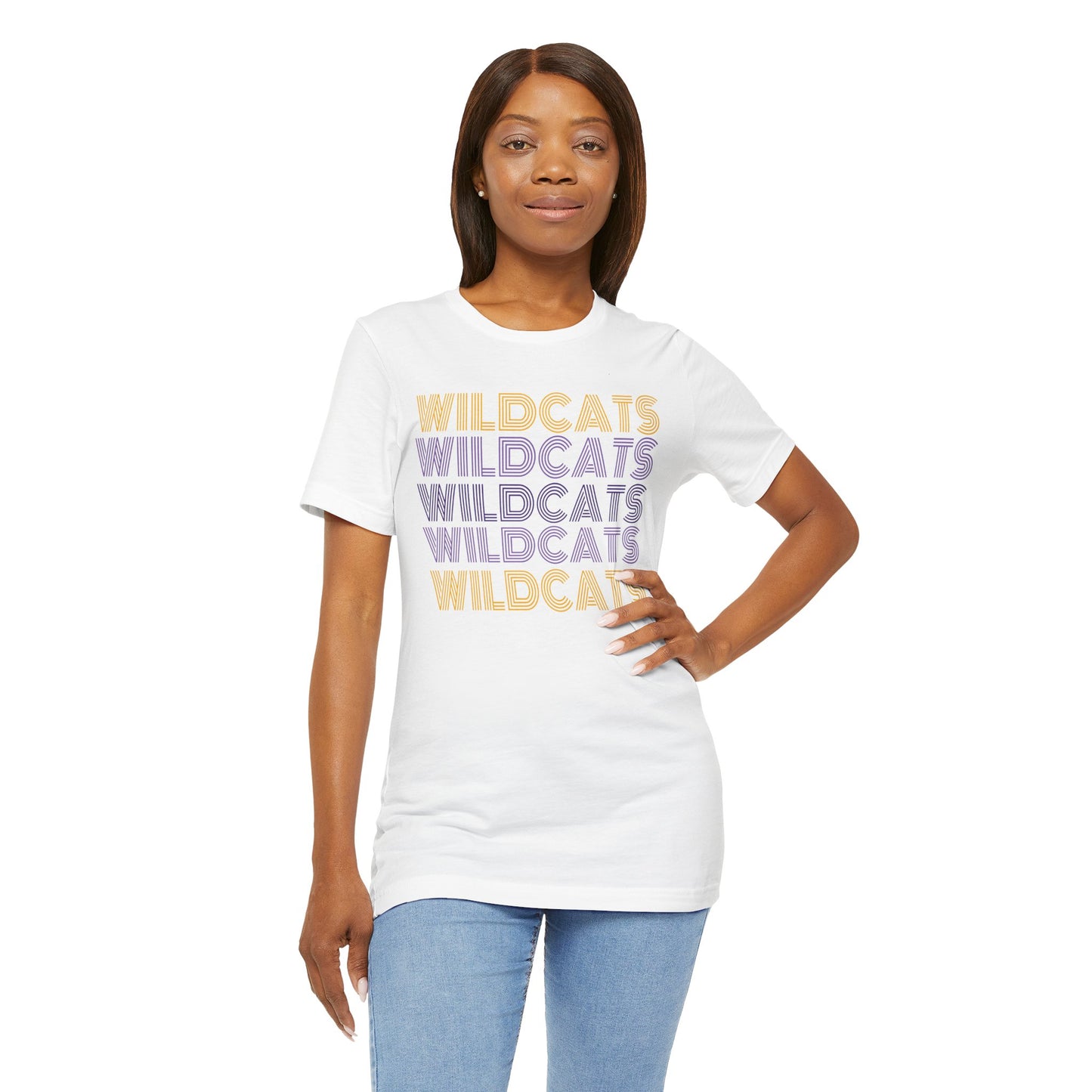 Wildcats 5x Lines Unisex Jersey Short Sleeve Tee - Multiple Colors