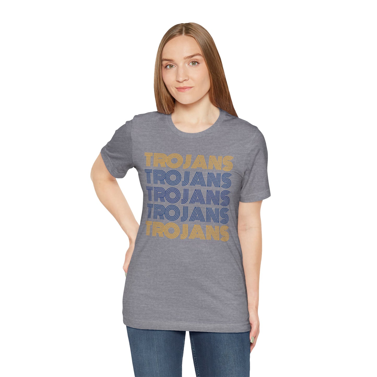 Trojans 5x Line Unisex Jersey Short Sleeve Tee - Multiple Colors