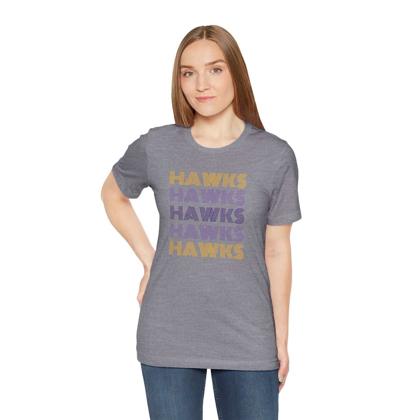 Hawks 5x Lines Unisex Jersey Short Sleeve Tee - Multiple Colors