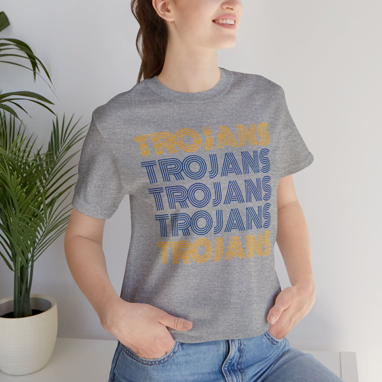 Trojans 5x Line Unisex Jersey Short Sleeve Tee - Multiple Colors