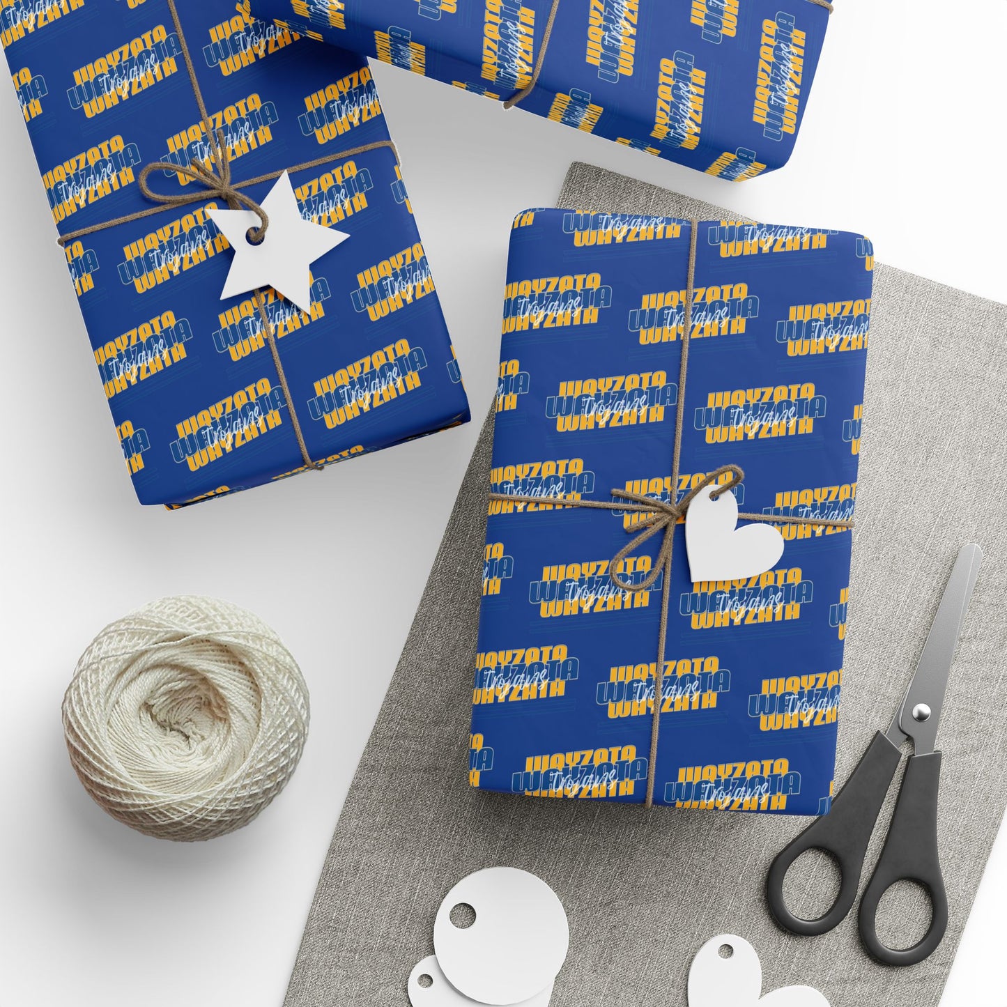 Wayzata Trojans Wrapping Paper - Blue