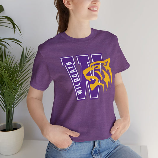 Wildcats Monogram Unisex Jersey Short Sleeve Tee - Multiple Colors