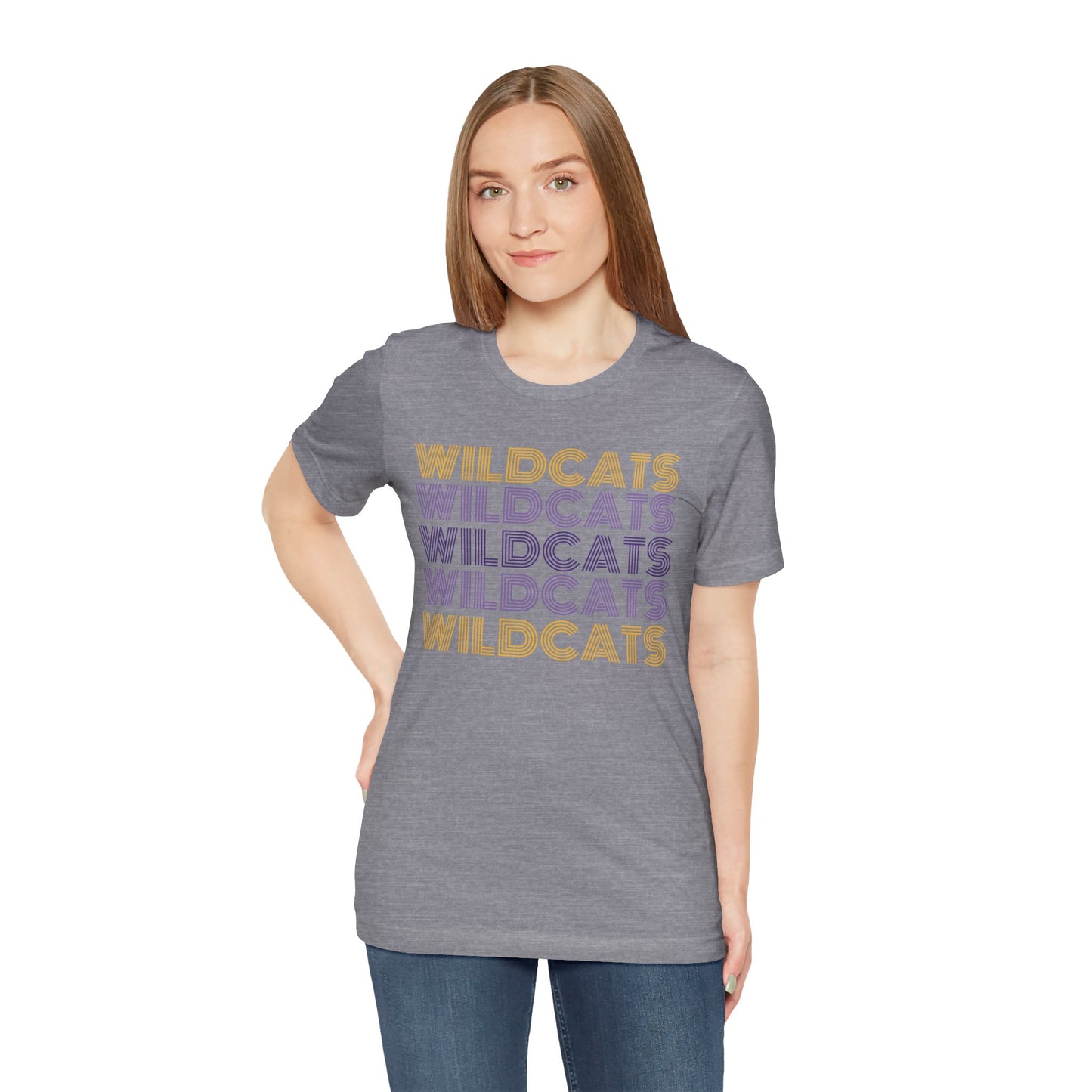 Wildcats 5x Lines Unisex Jersey Short Sleeve Tee - Multiple Colors