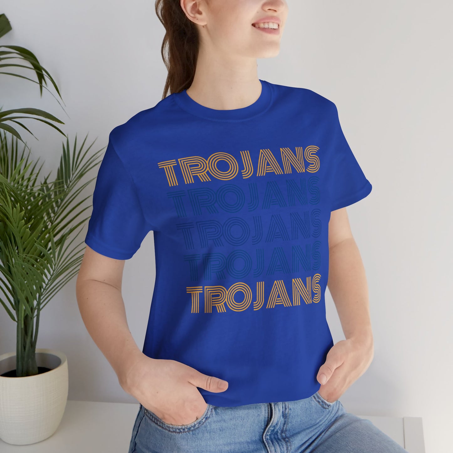 Trojans 5x Line Unisex Jersey Short Sleeve Tee - Multiple Colors