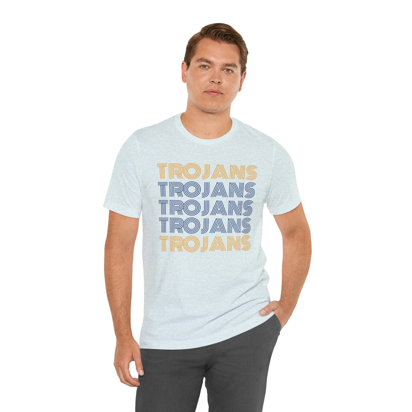 Trojans 5x Line Unisex Jersey Short Sleeve Tee - Multiple Colors