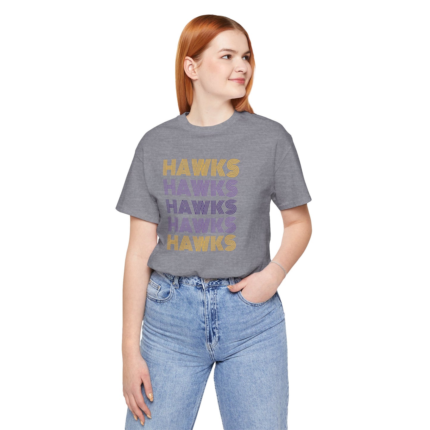 Hawks 5x Lines Unisex Jersey Short Sleeve Tee - Multiple Colors