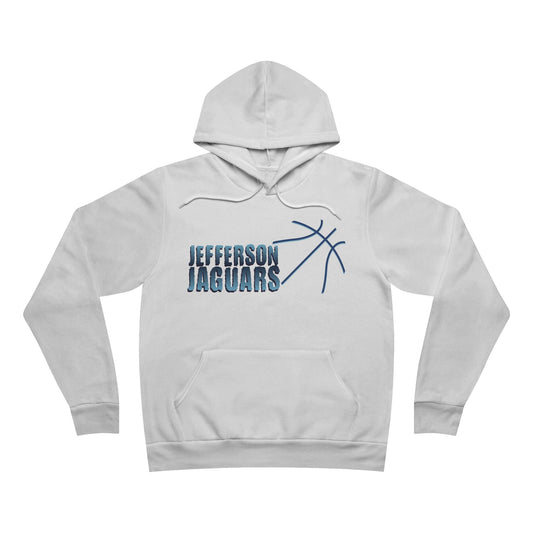 Jefferson Basketball Outline Unisex Sponge Fleece Pullover Hoodie