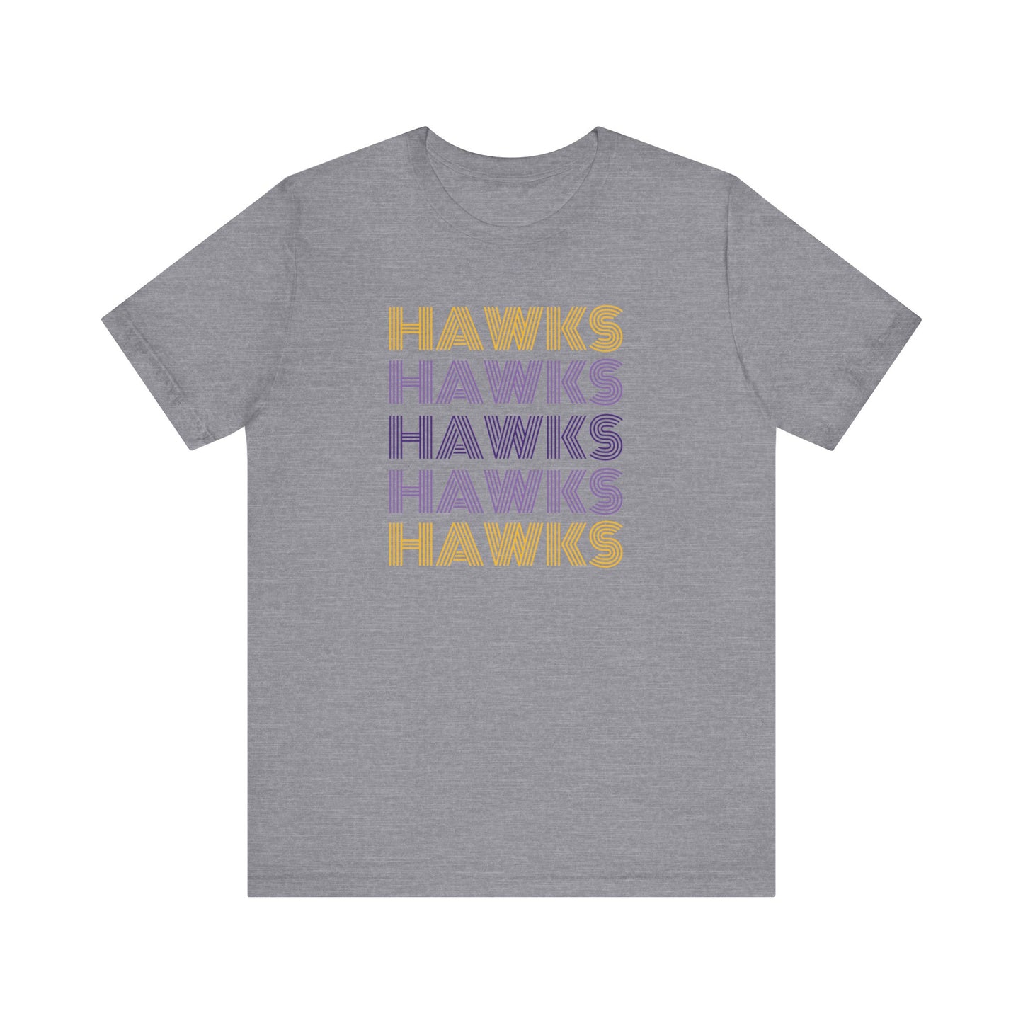 Hawks 5x Lines Unisex Jersey Short Sleeve Tee - Multiple Colors