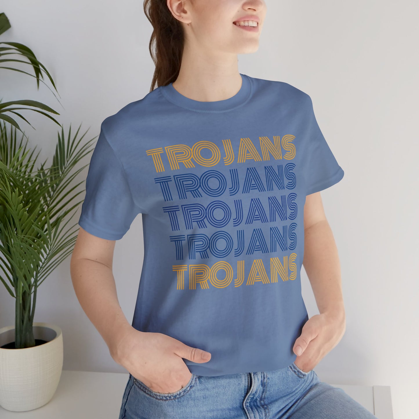 Trojans 5x Line Unisex Jersey Short Sleeve Tee - Multiple Colors