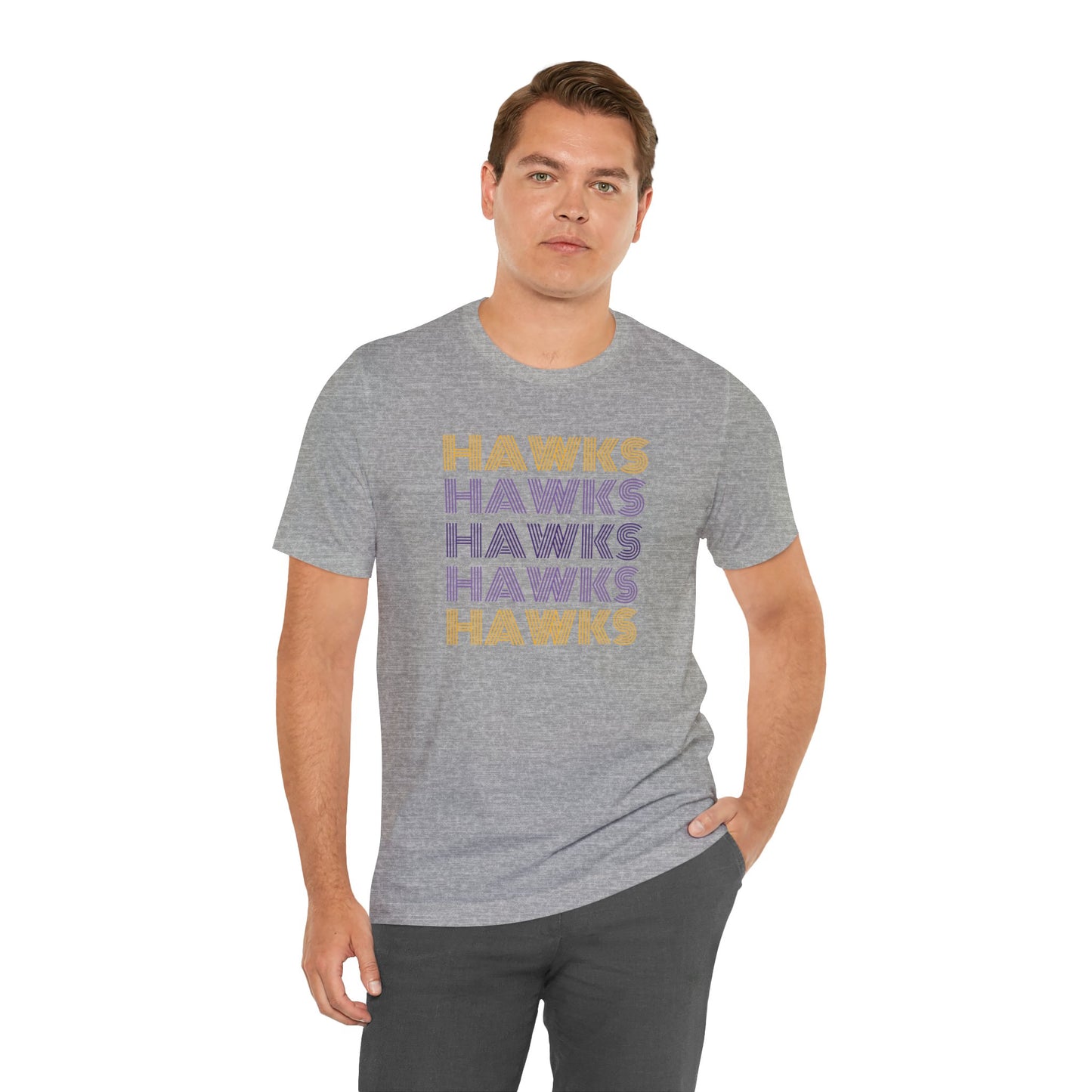 Hawks 5x Lines Unisex Jersey Short Sleeve Tee - Multiple Colors