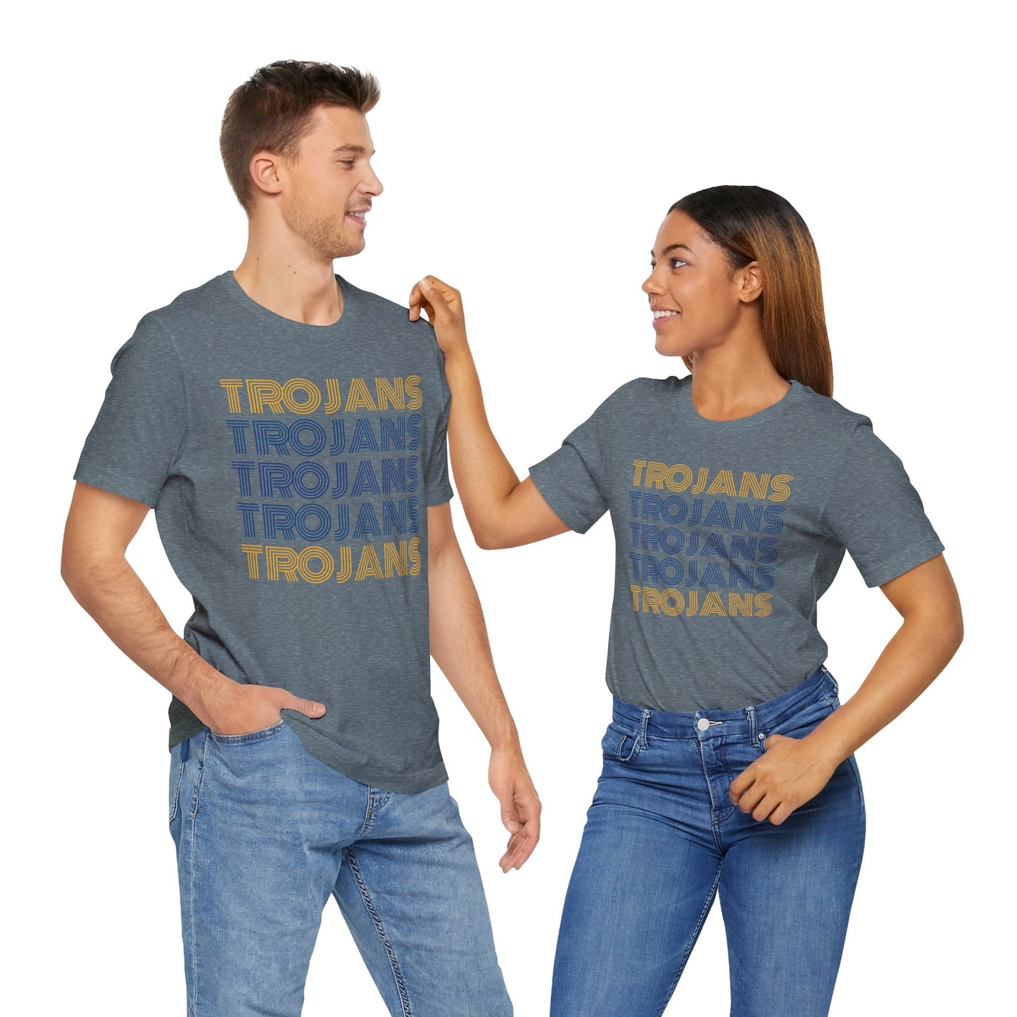 Trojans 5x Line Unisex Jersey Short Sleeve Tee - Multiple Colors