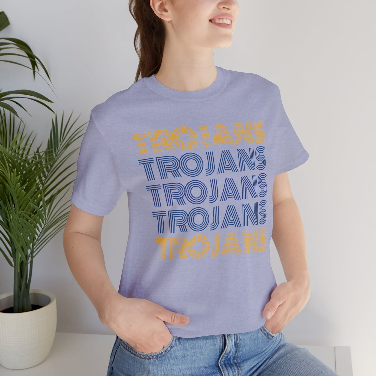 Trojans 5x Line Unisex Jersey Short Sleeve Tee - Multiple Colors