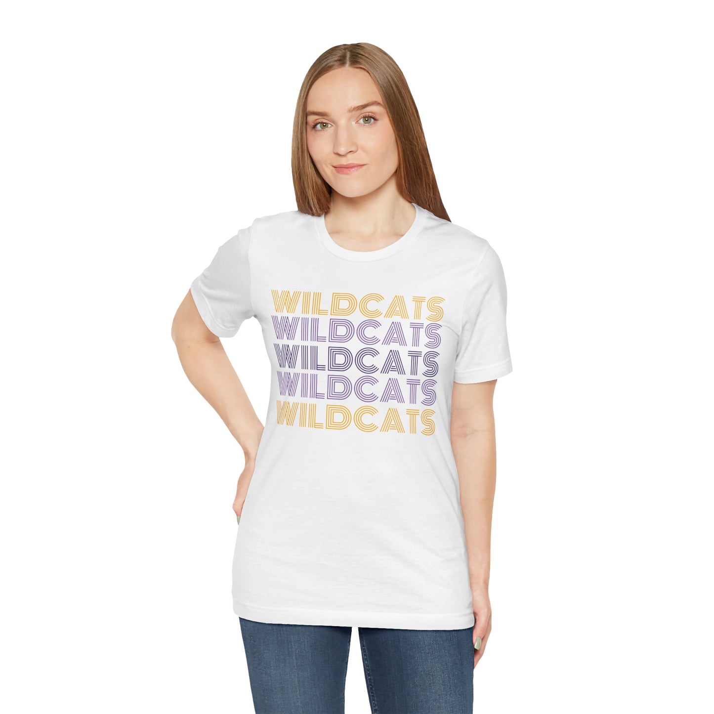 Wildcats 5x Lines Unisex Jersey Short Sleeve Tee - Multiple Colors