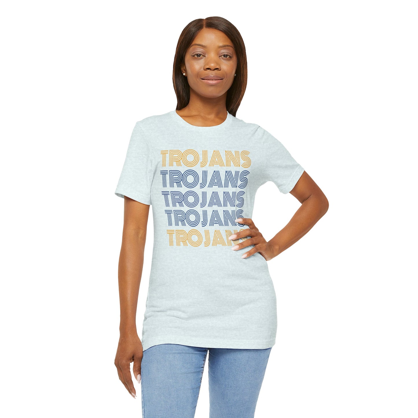 Trojans 5x Line Unisex Jersey Short Sleeve Tee - Multiple Colors