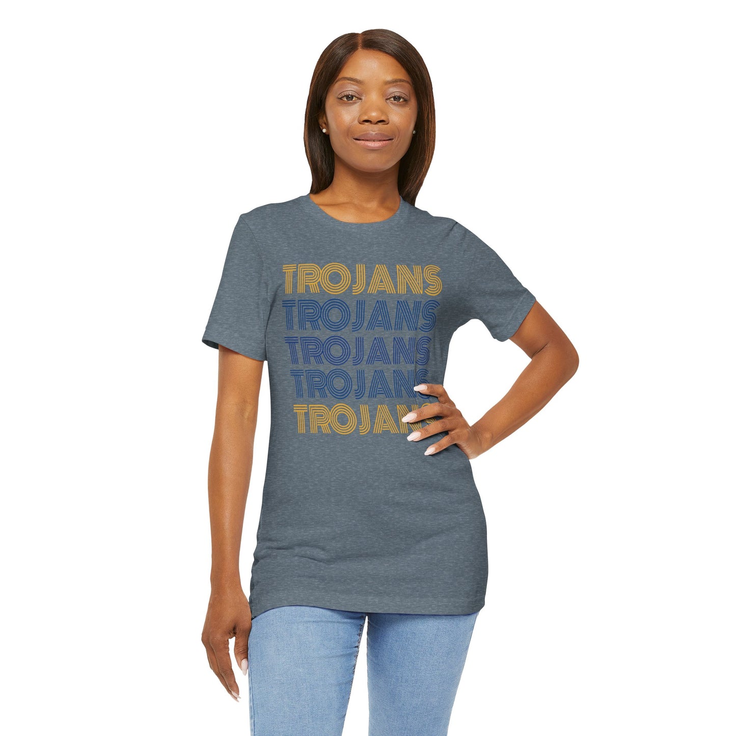 Trojans 5x Line Unisex Jersey Short Sleeve Tee - Multiple Colors