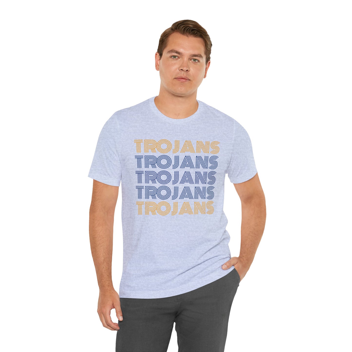 Trojans 5x Line Unisex Jersey Short Sleeve Tee - Multiple Colors