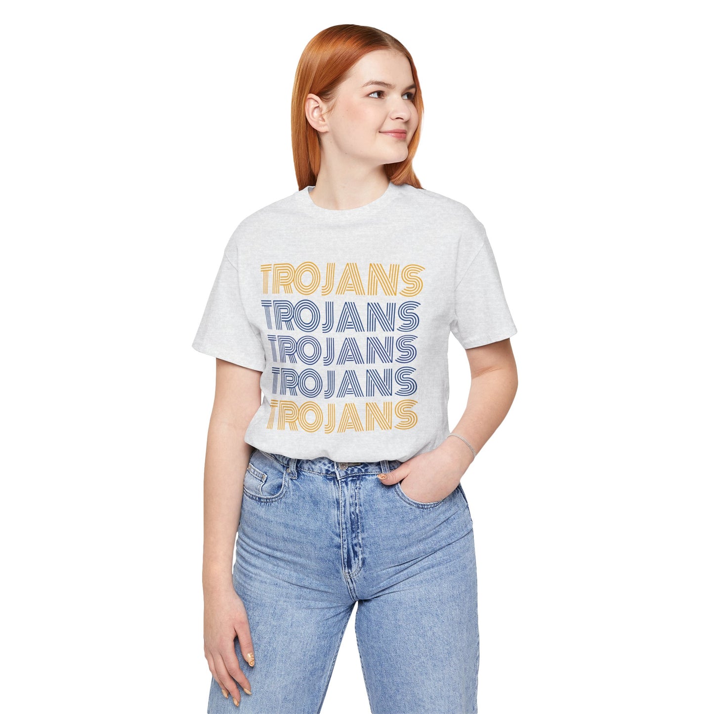 Trojans 5x Line Unisex Jersey Short Sleeve Tee - Multiple Colors