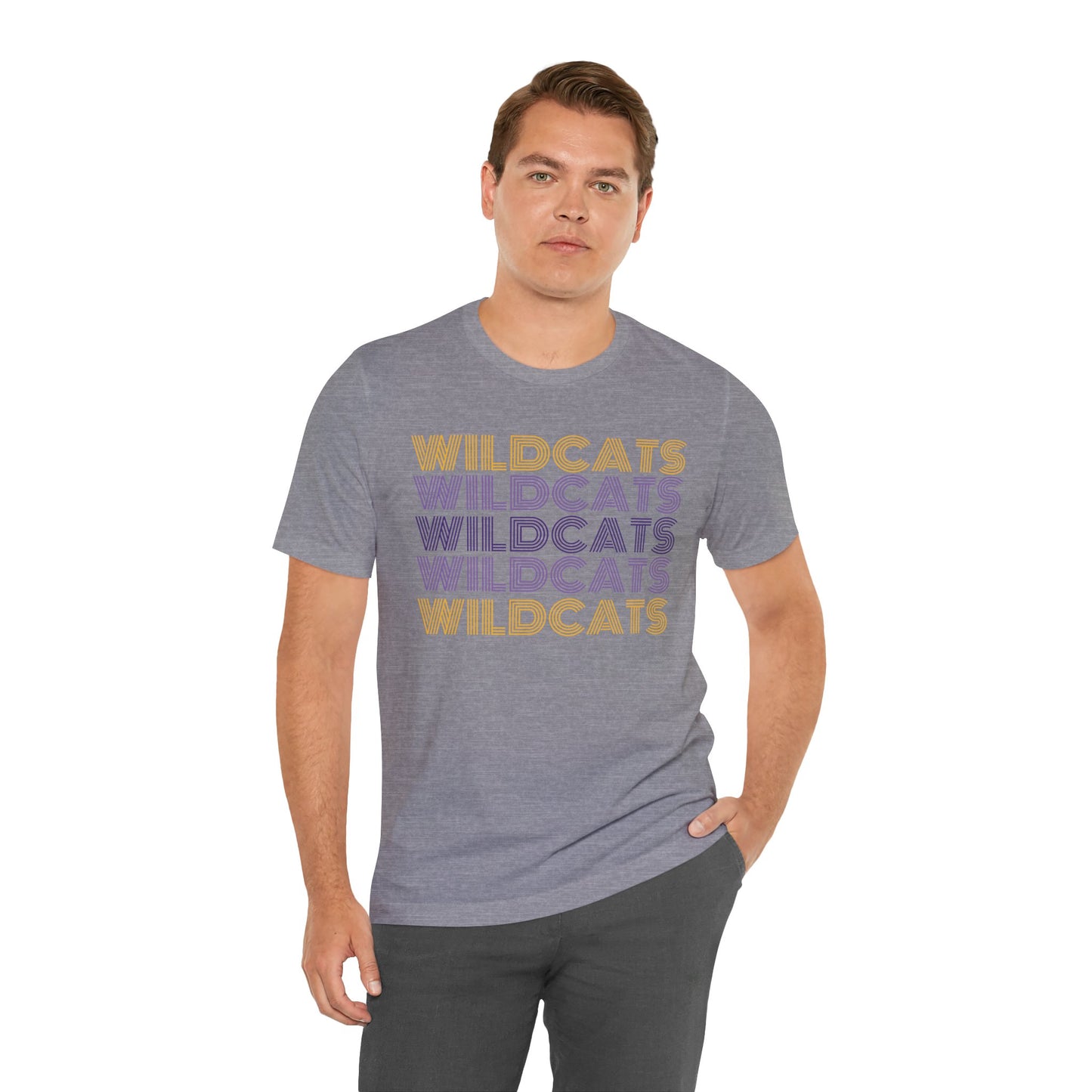 Wildcats 5x Lines Unisex Jersey Short Sleeve Tee - Multiple Colors