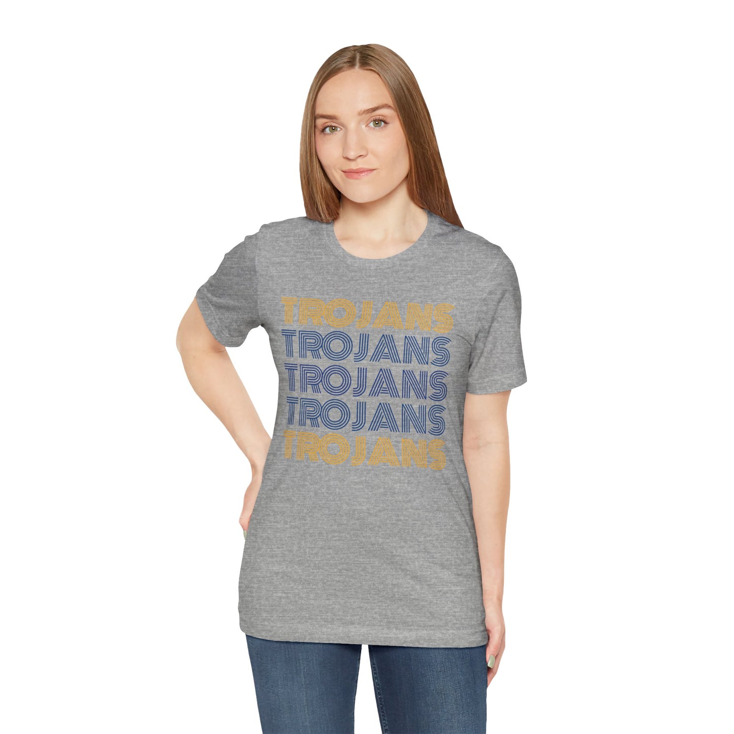 Trojans 5x Line Unisex Jersey Short Sleeve Tee - Multiple Colors