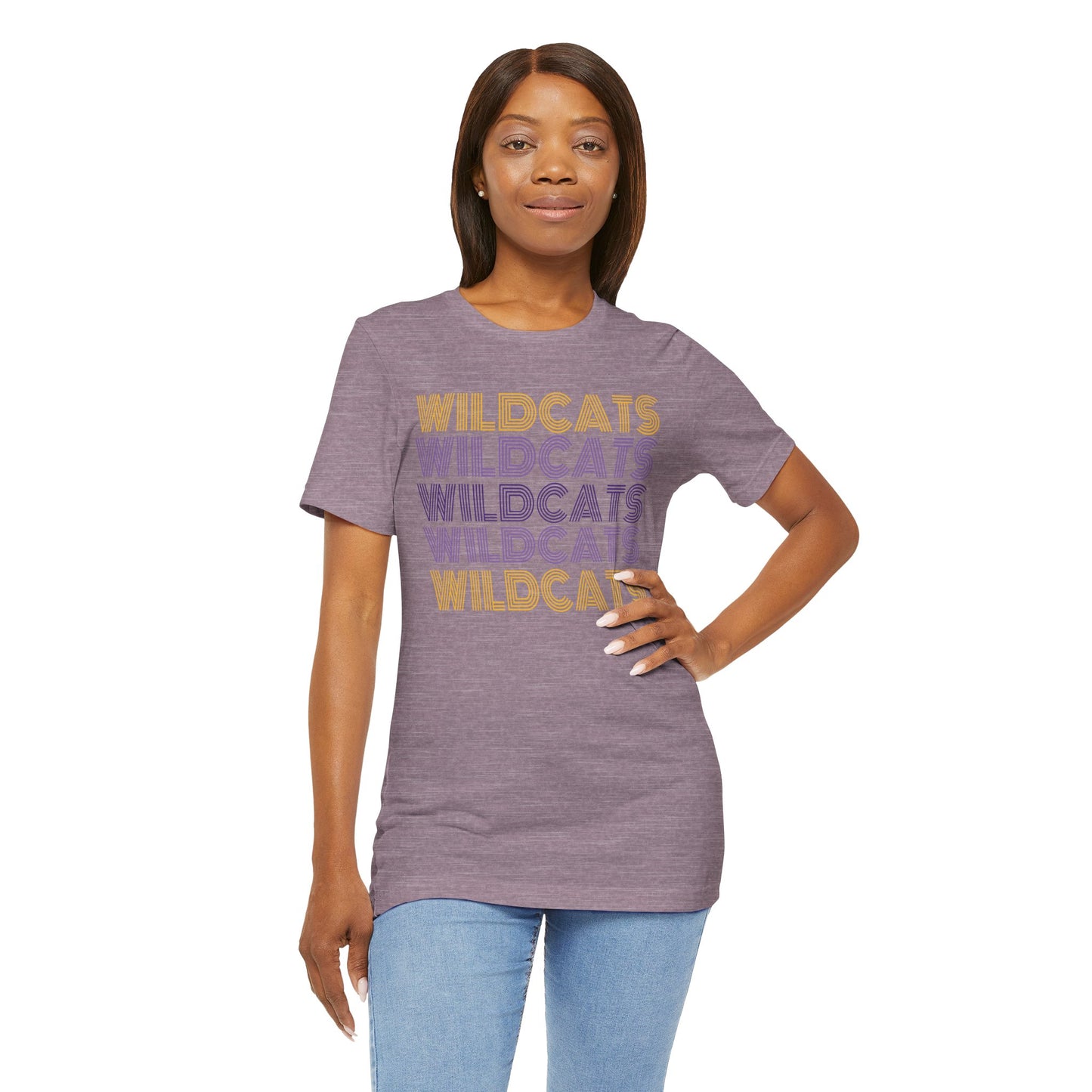 Wildcats 5x Lines Unisex Jersey Short Sleeve Tee - Multiple Colors