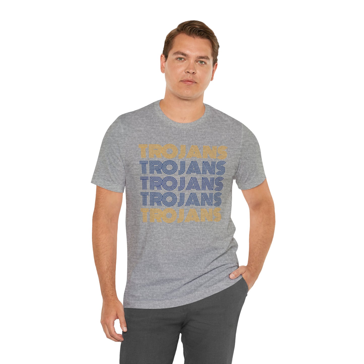 Trojans 5x Line Unisex Jersey Short Sleeve Tee - Multiple Colors