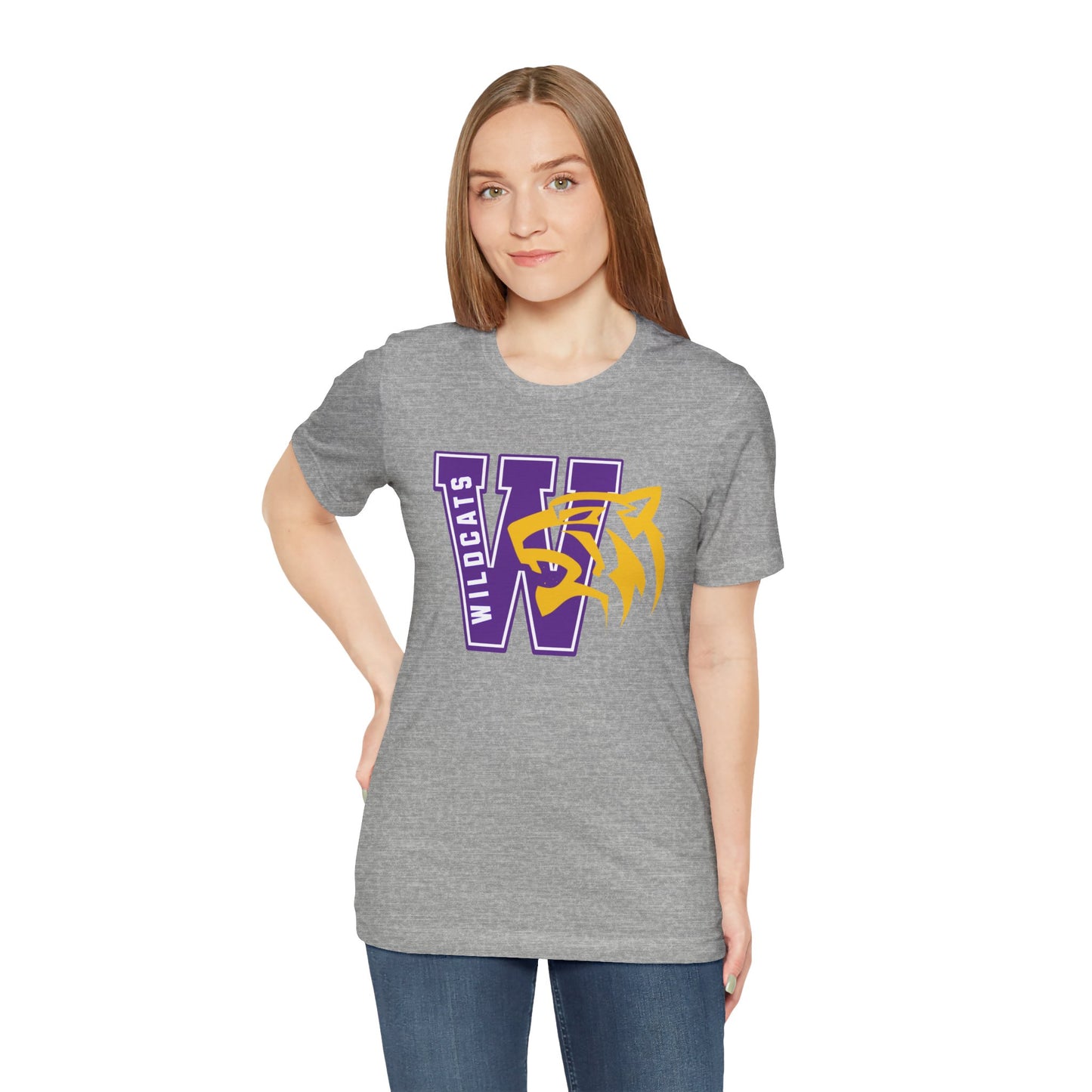 Wildcats Monogram Unisex Jersey Short Sleeve Tee - Multiple Colors