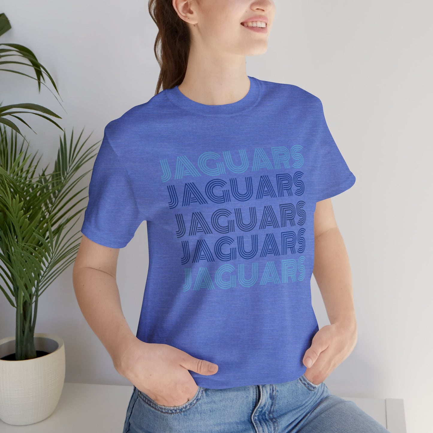 Jaguars 5x Line Unisex Jersey Short Sleeve Tee - Multiple Colors