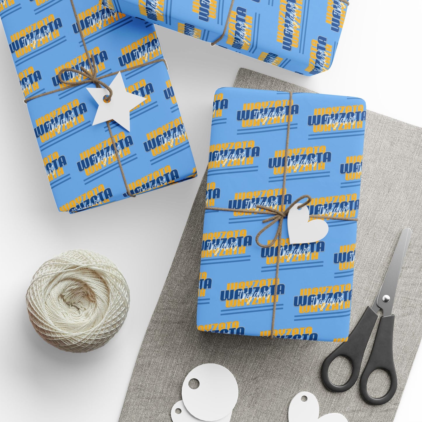 Wayzata Trojans Wrapping Paper - Light Blue