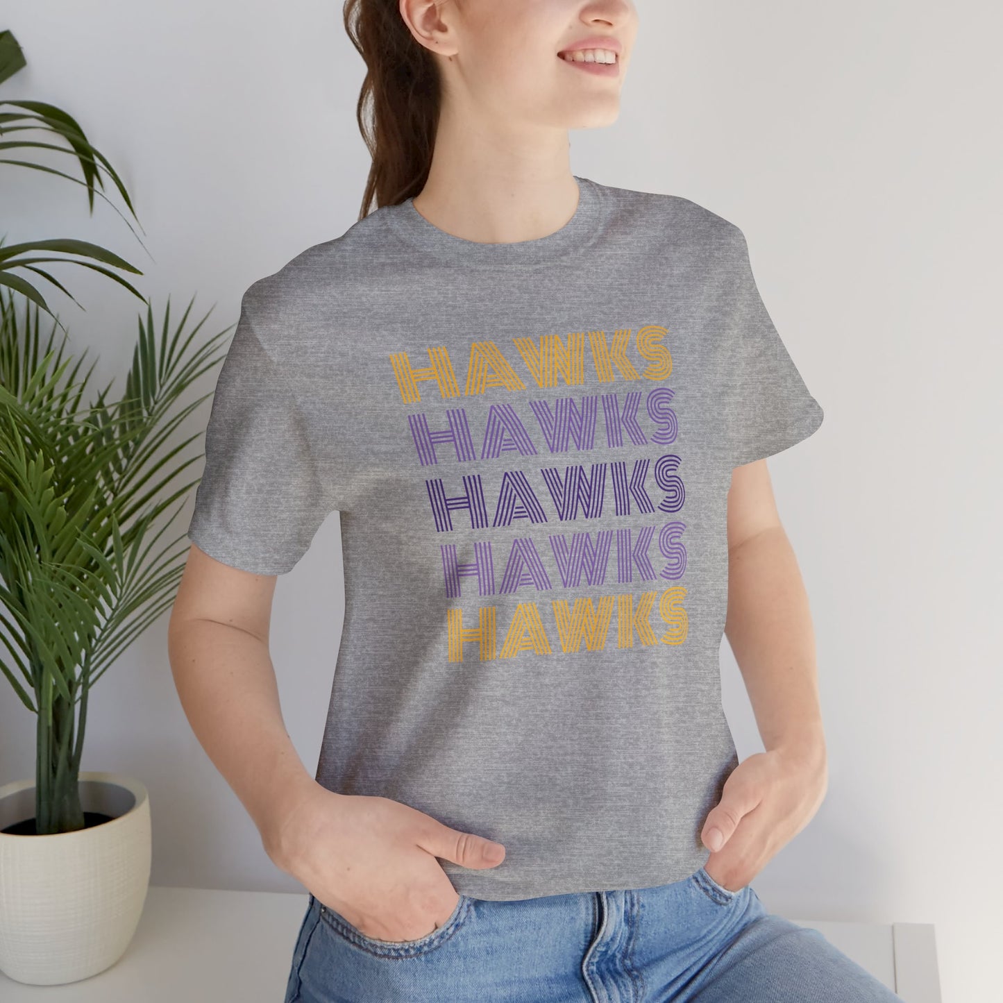 Hawks 5x Lines Unisex Jersey Short Sleeve Tee - Multiple Colors