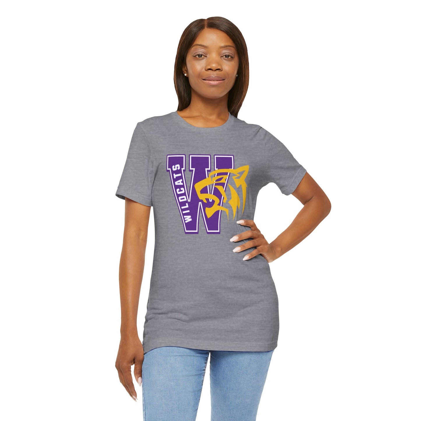 Wildcats Monogram Unisex Jersey Short Sleeve Tee - Multiple Colors