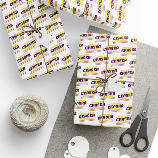 Chaska Hawks Wrapping Paper - White