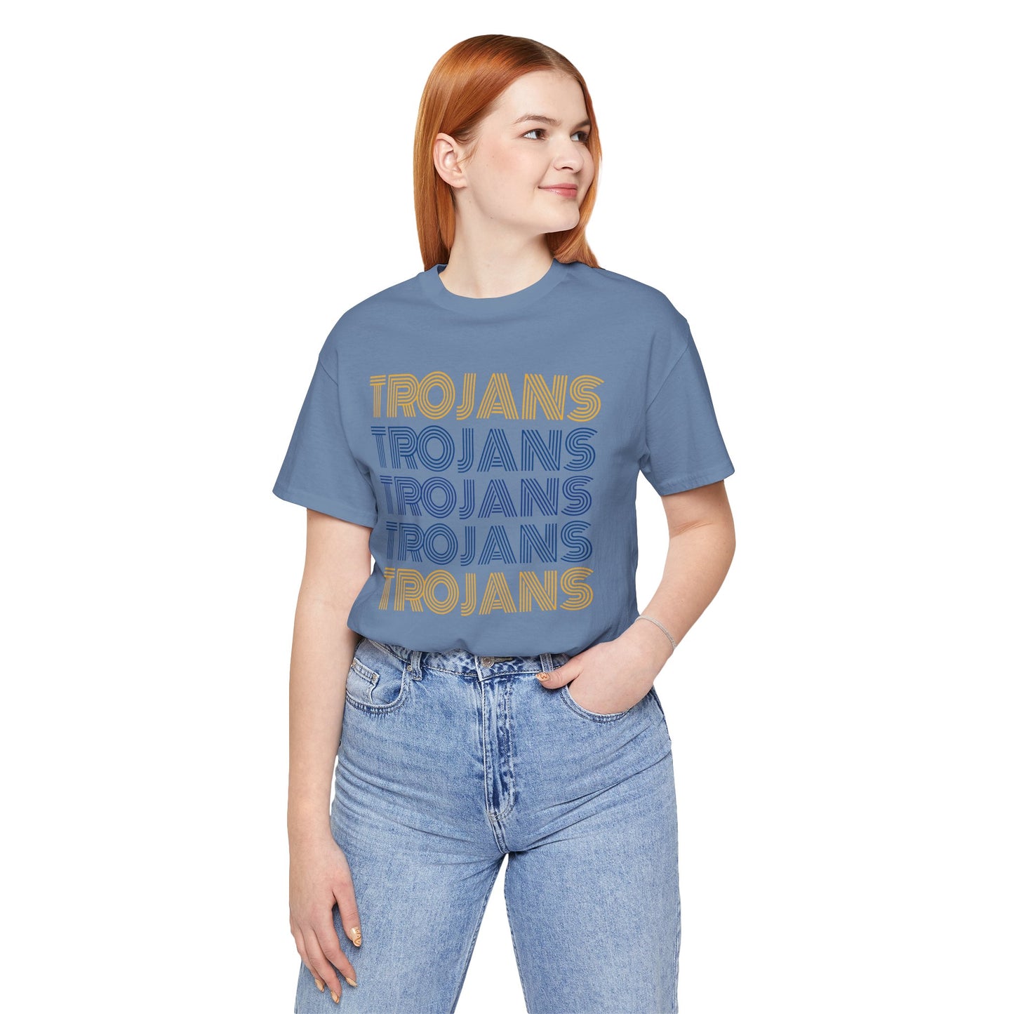 Trojans 5x Line Unisex Jersey Short Sleeve Tee - Multiple Colors