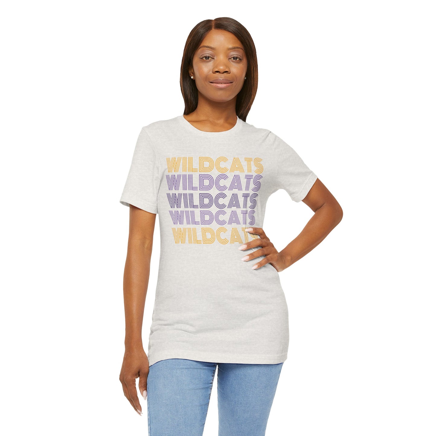 Wildcats 5x Lines Unisex Jersey Short Sleeve Tee - Multiple Colors