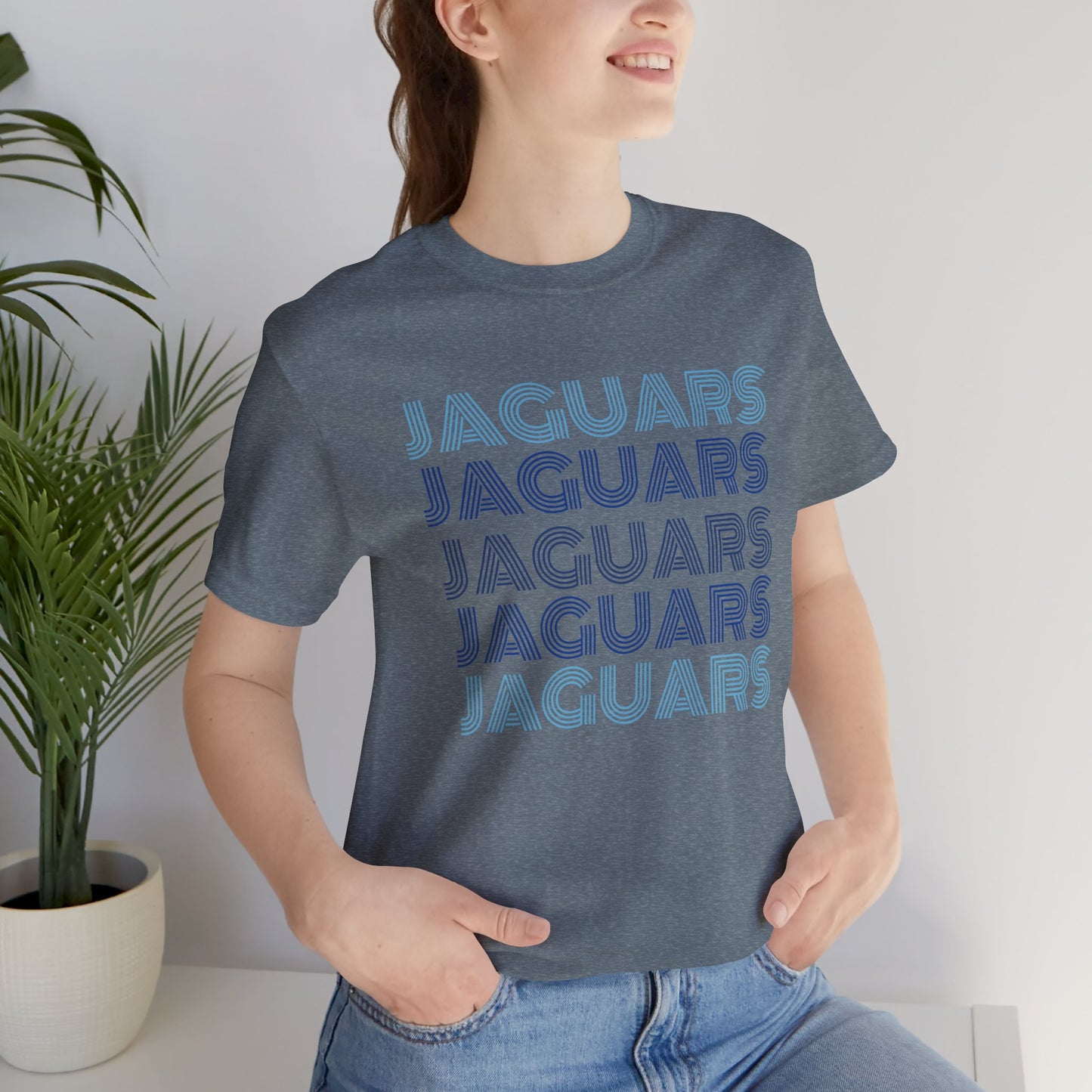 Jaguars 5x Line Unisex Jersey Short Sleeve Tee - Multiple Colors