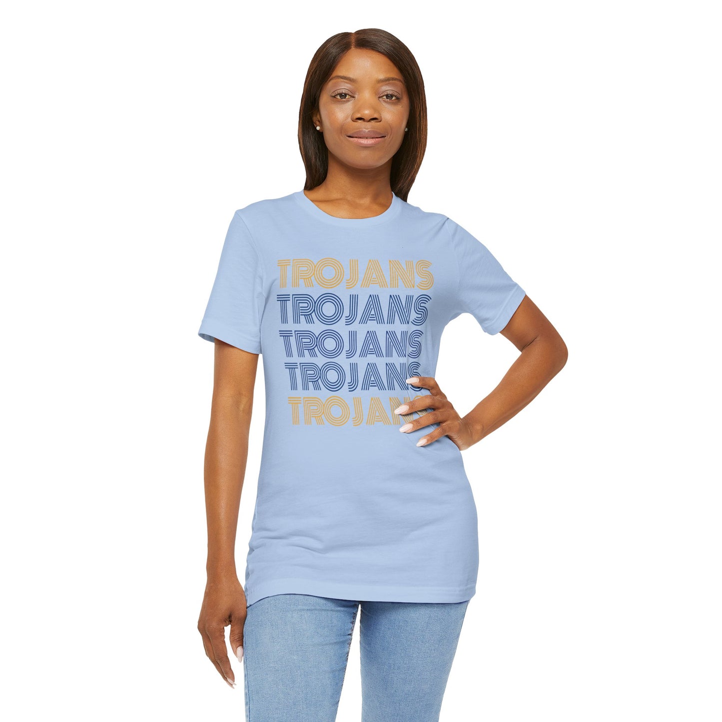 Trojans 5x Line Unisex Jersey Short Sleeve Tee - Multiple Colors