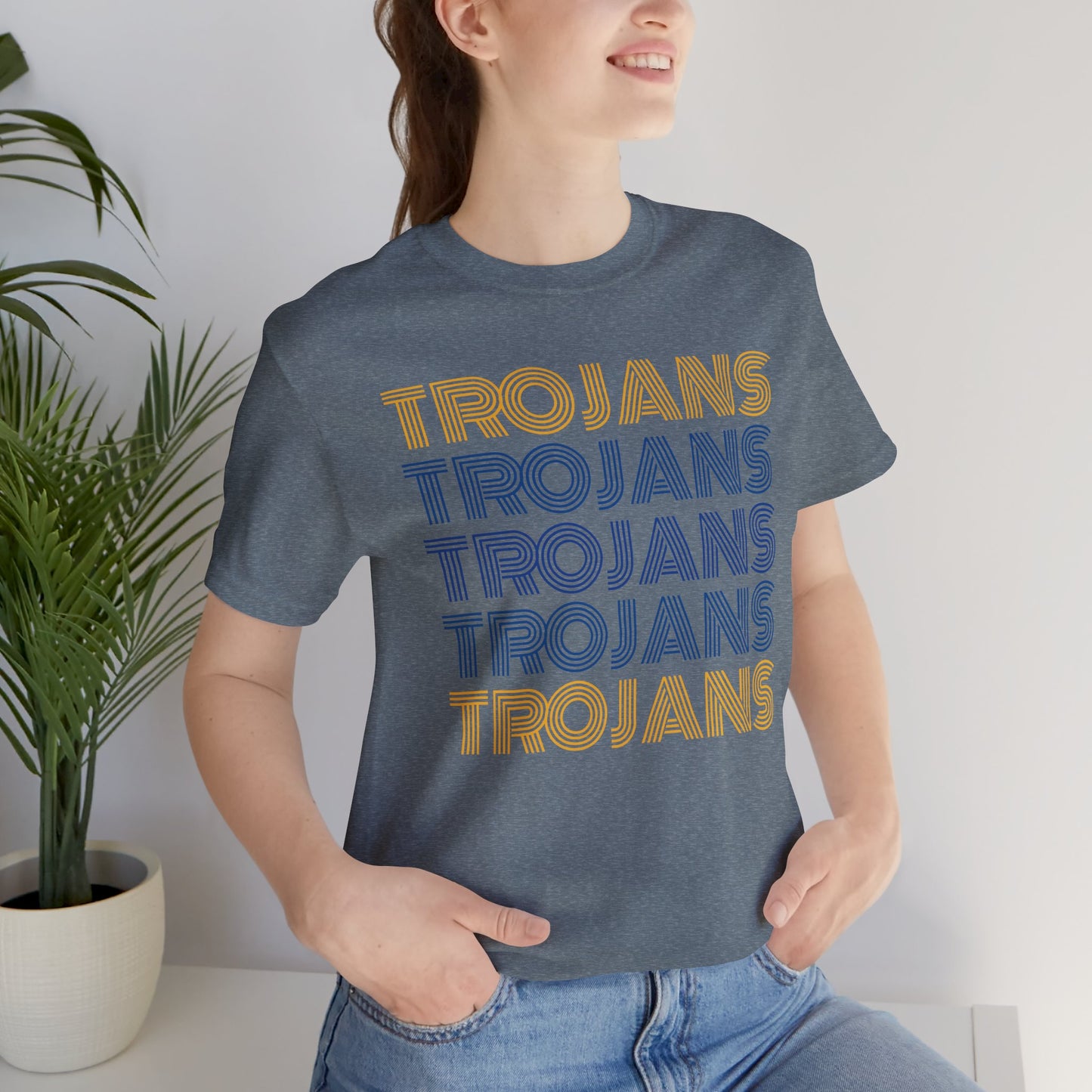 Trojans 5x Line Unisex Jersey Short Sleeve Tee - Multiple Colors