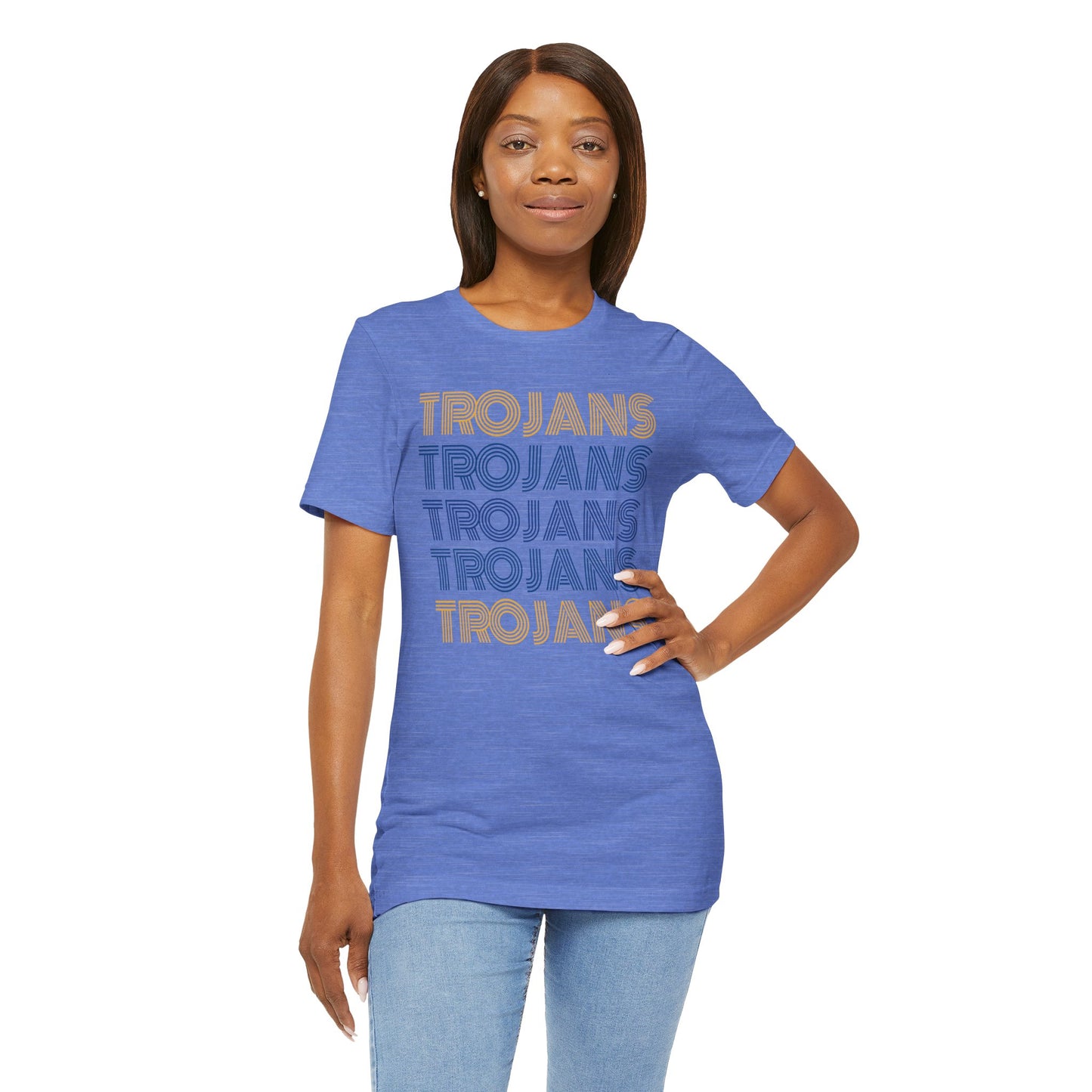 Trojans 5x Line Unisex Jersey Short Sleeve Tee - Multiple Colors