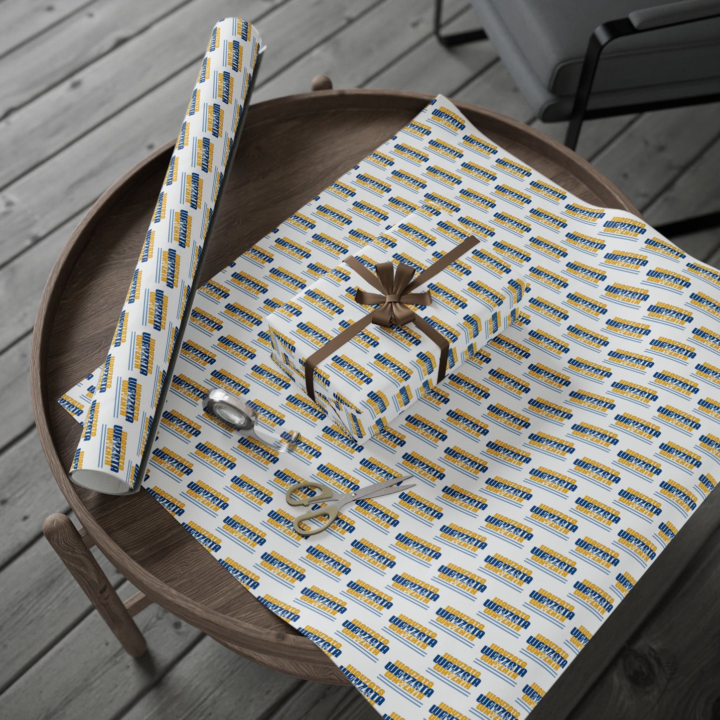 Wayzata Trojans Wrapping Paper - White