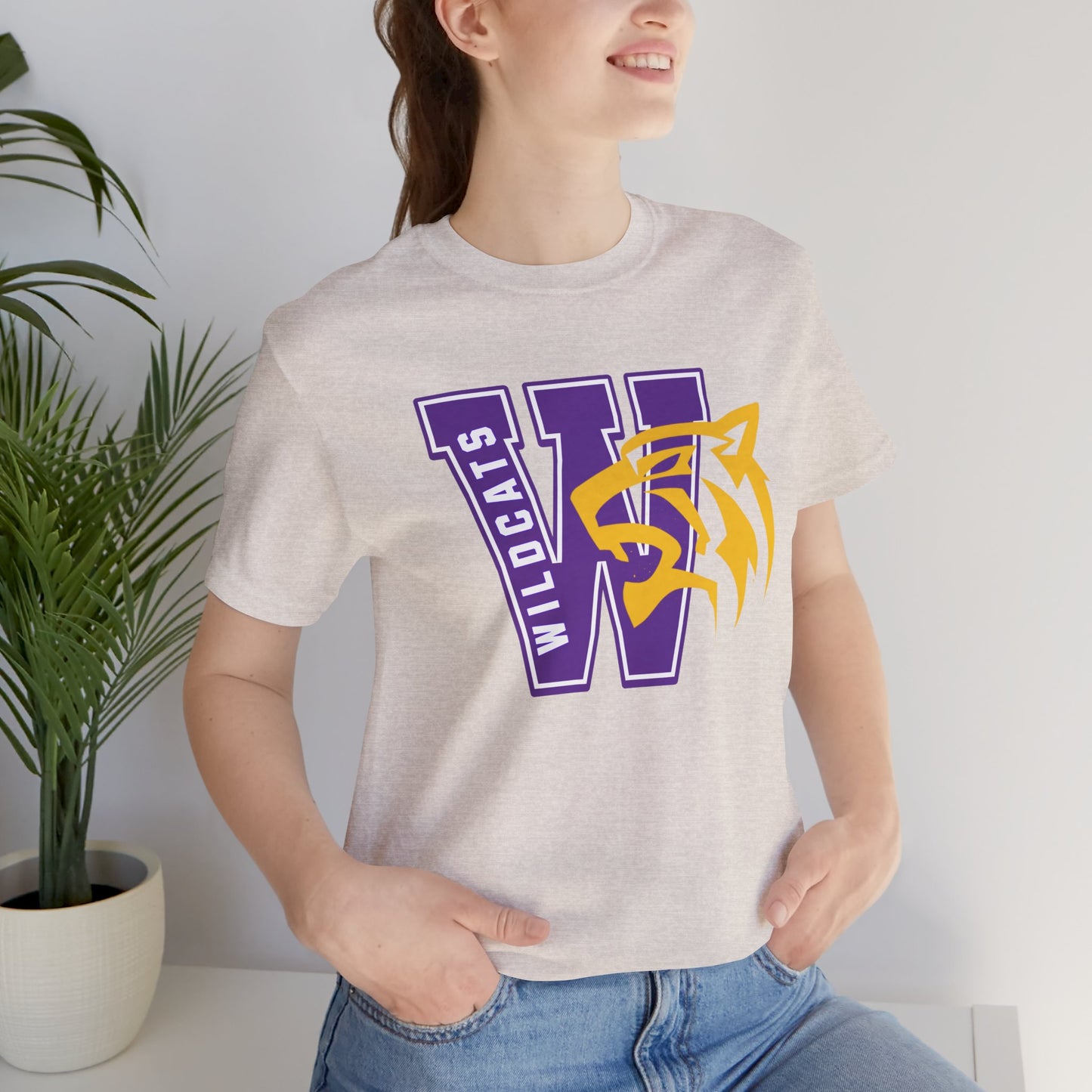 Wildcats Monogram Unisex Jersey Short Sleeve Tee - Multiple Colors