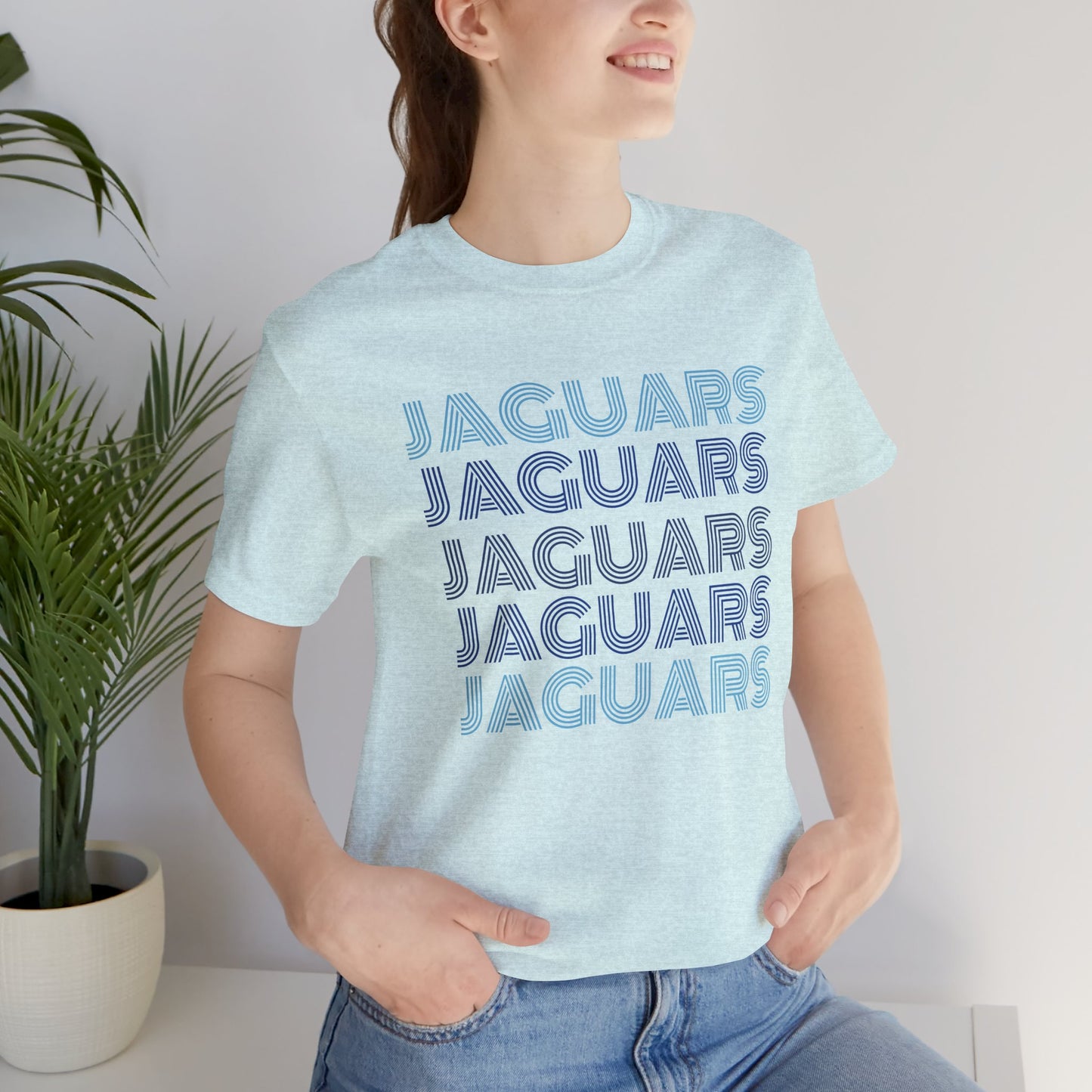 Jaguars 5x Line Unisex Jersey Short Sleeve Tee - Multiple Colors