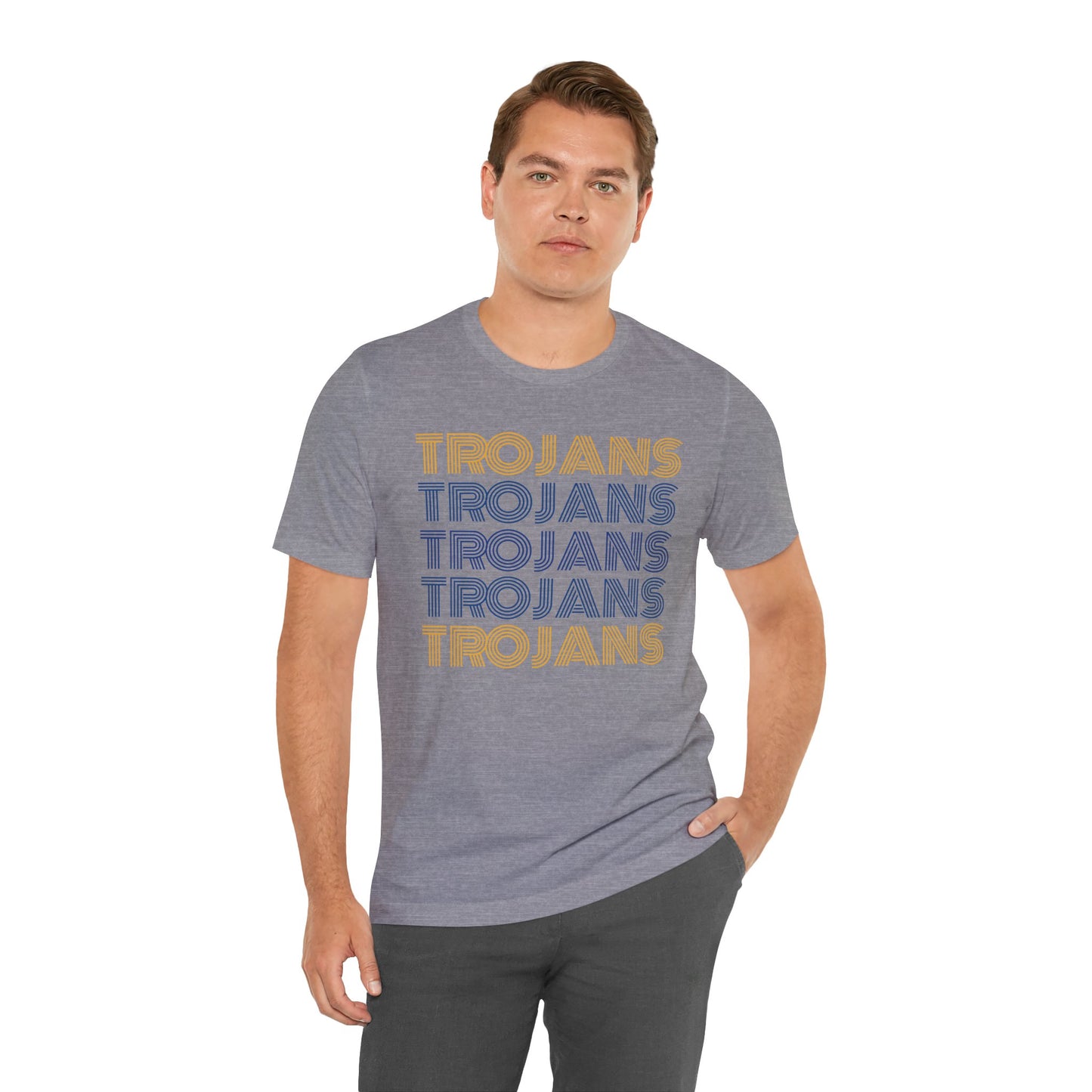 Trojans 5x Line Unisex Jersey Short Sleeve Tee - Multiple Colors