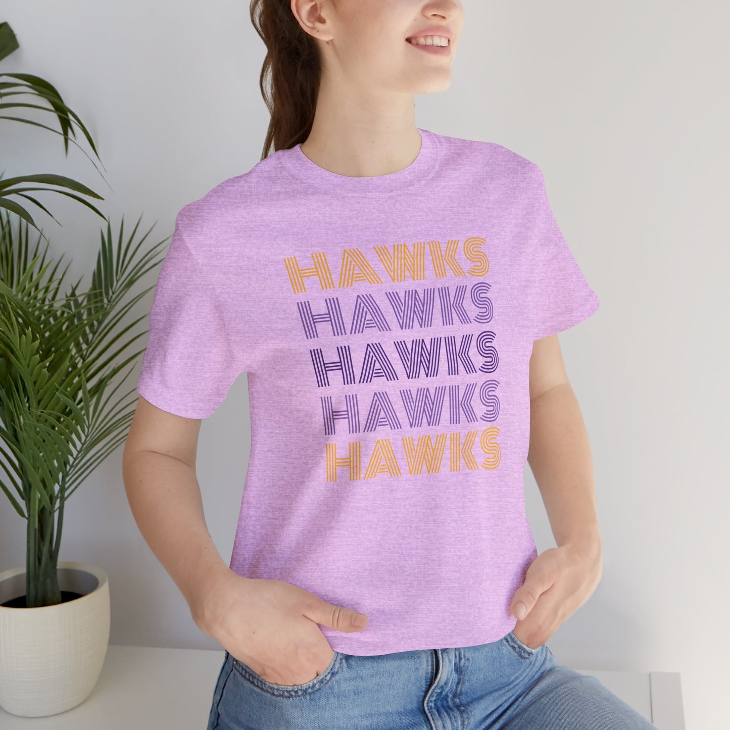 Hawks 5x Lines Unisex Jersey Short Sleeve Tee - Multiple Colors