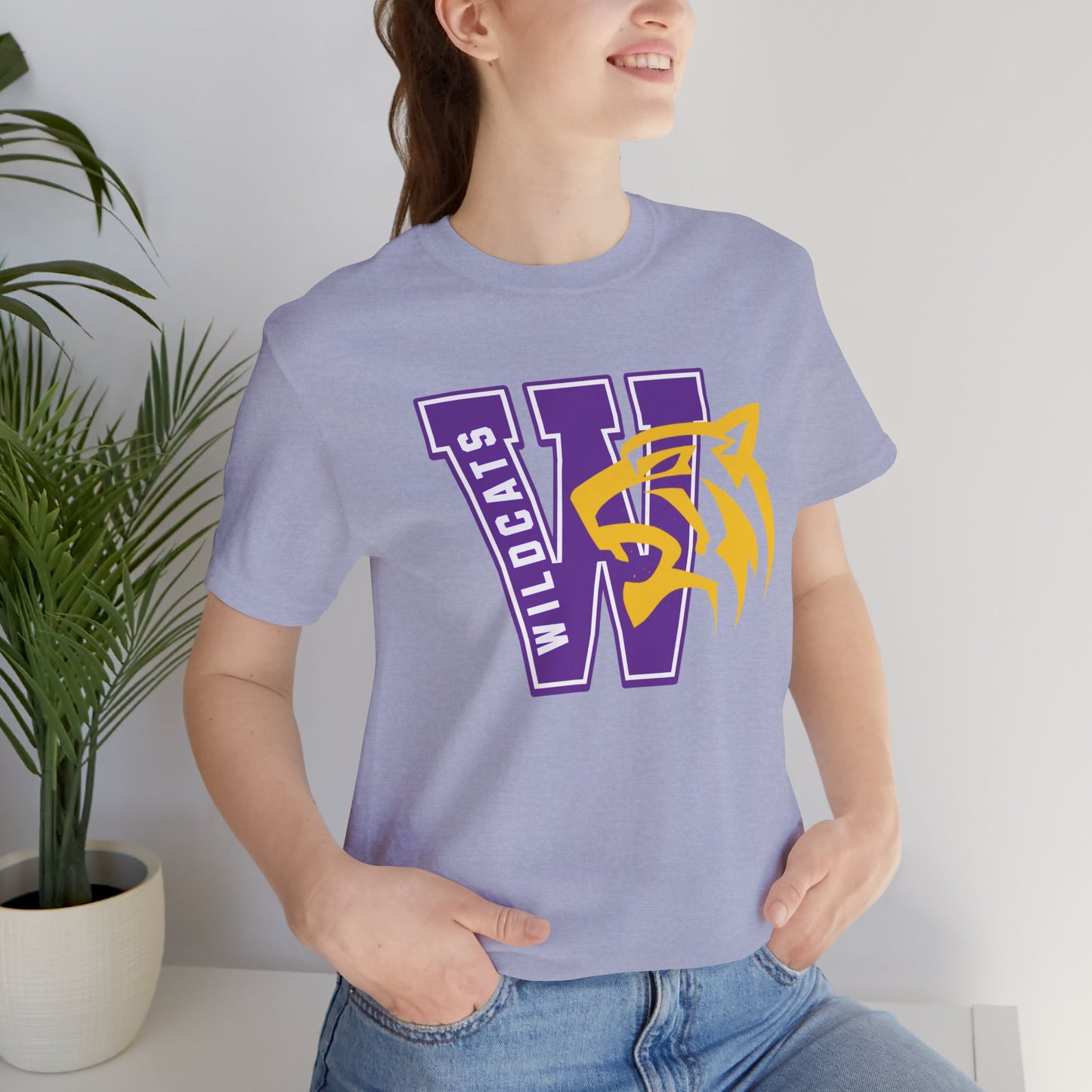 Wildcats Monogram Unisex Jersey Short Sleeve Tee - Multiple Colors