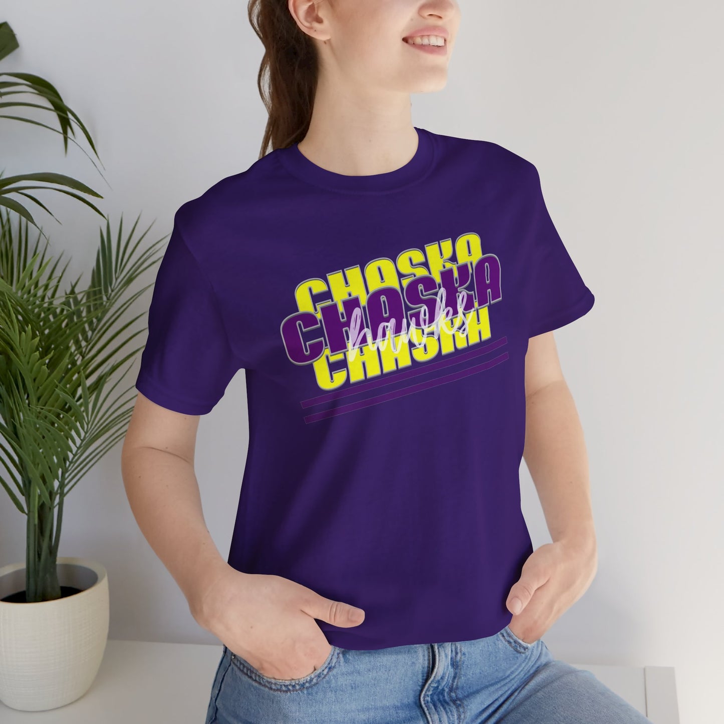 Chaska Hawks Unisex Jersey Short Sleeve Tee - Multiple Colors