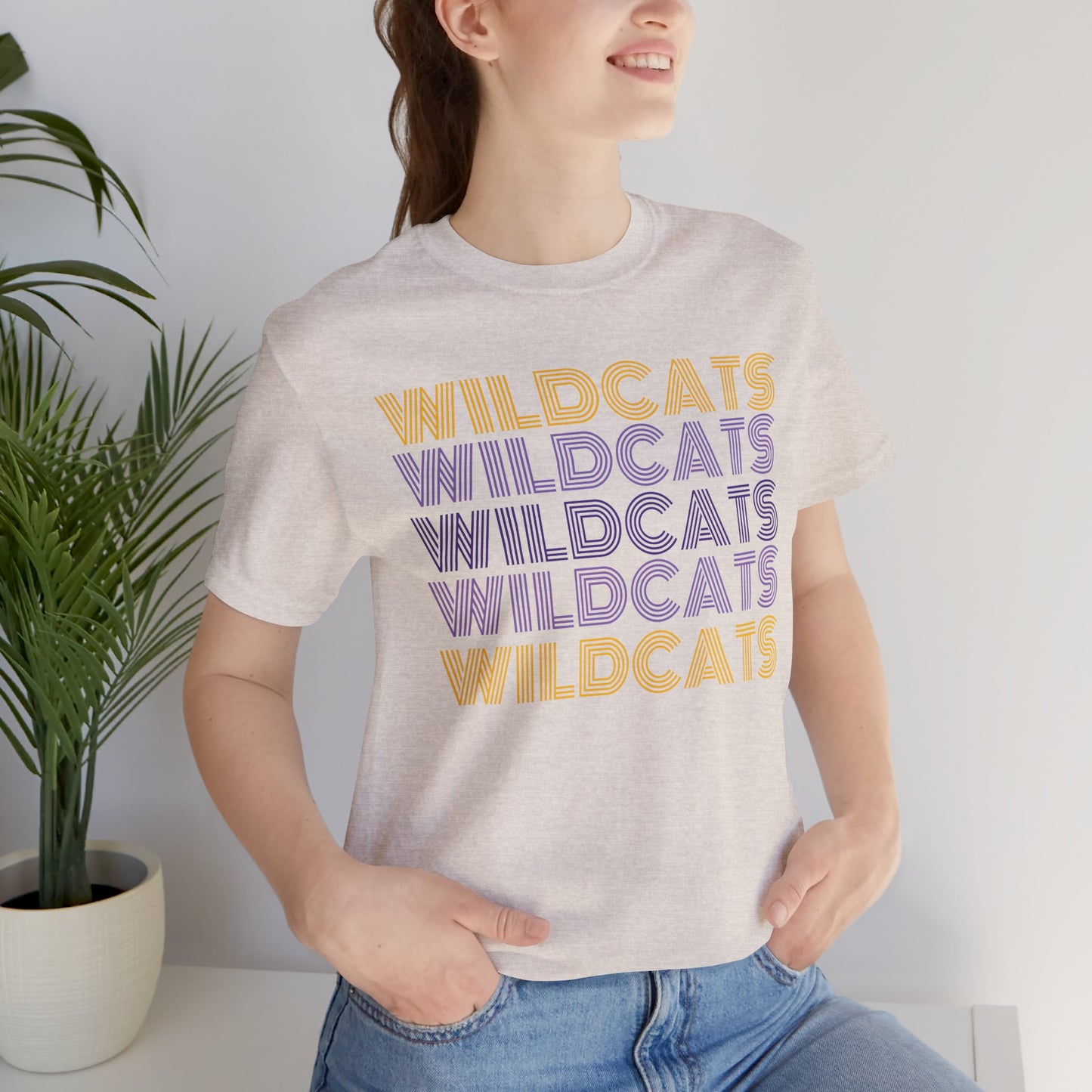 Wildcats 5x Lines Unisex Jersey Short Sleeve Tee - Multiple Colors