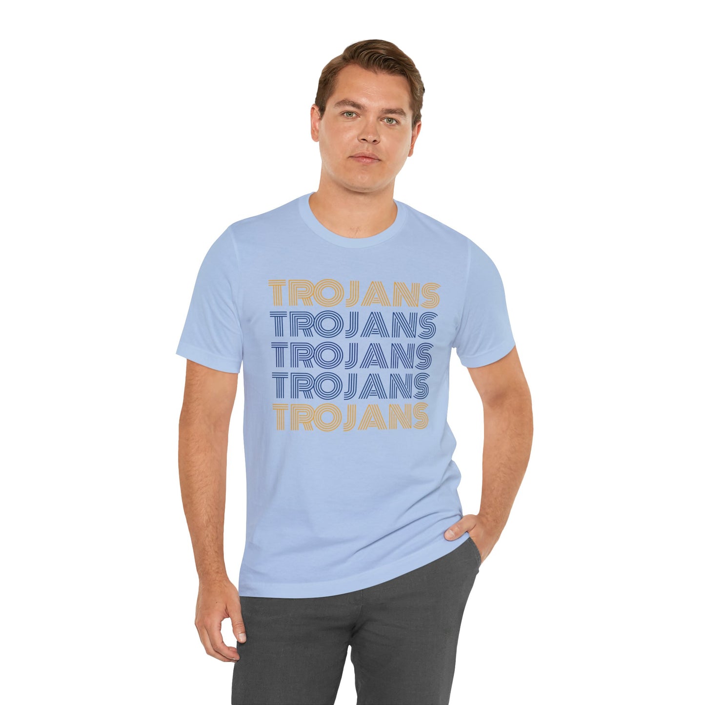 Trojans 5x Line Unisex Jersey Short Sleeve Tee - Multiple Colors